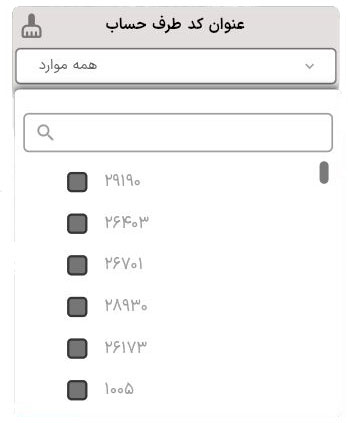 تنظیمات نمودار